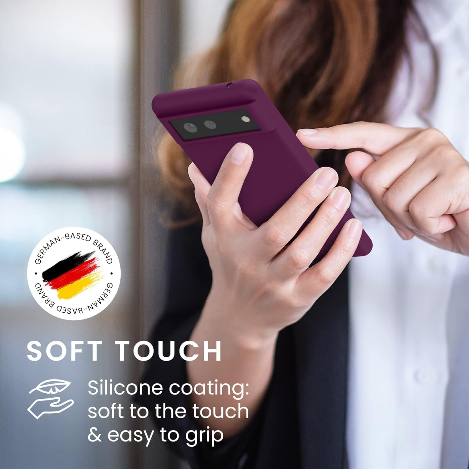 Bordeaux Violet Rubberized TPU Case for Google Pixel 6