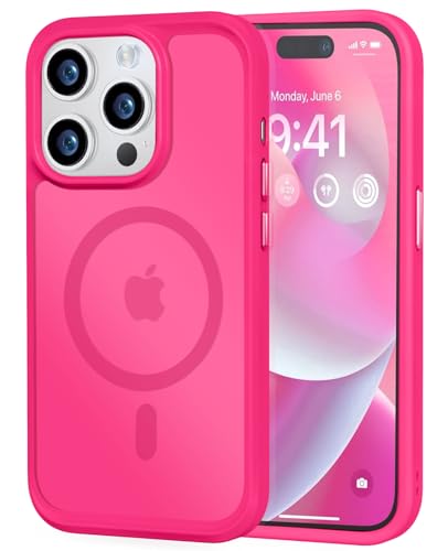 Hot Pink Slim Translucent Shockproof Case iPhone 14 Pro