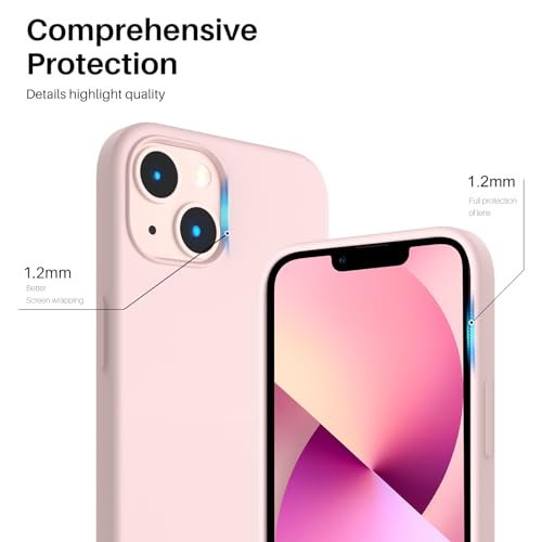 ORNARTO iPhone 13 Slim Silicone Case - Chalk Pink