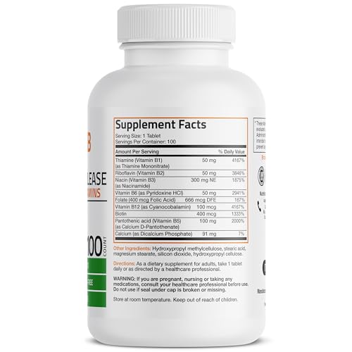 Bronson Super B Vitamin Complex - 100 Tablets