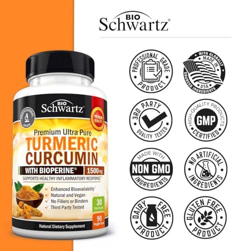 Turmeric Curcumin BioPerine 1500mg Highest Potency Premium  EXP 08/2024