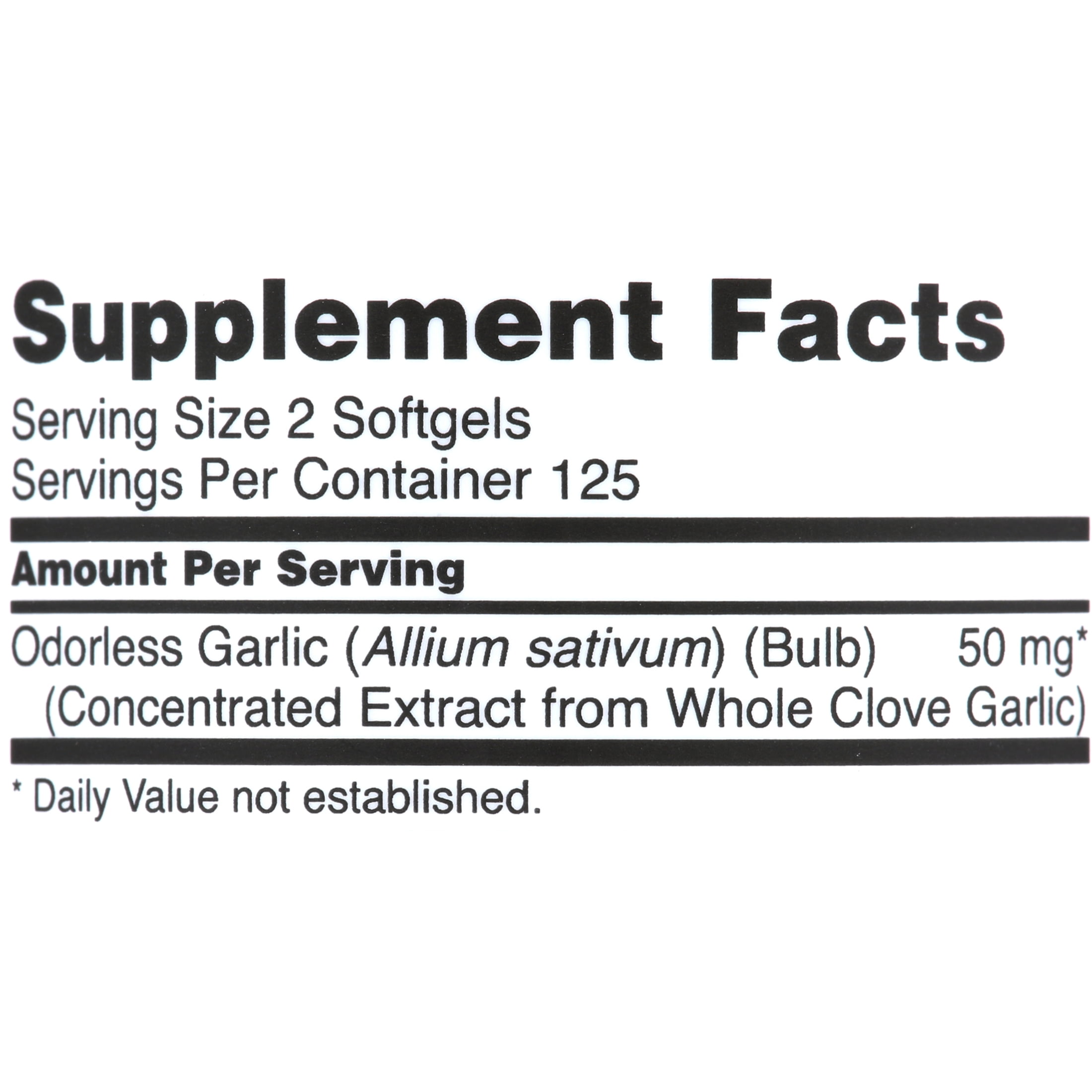 NOW Odorless Garlic Concentrated Extract Capsules (250)