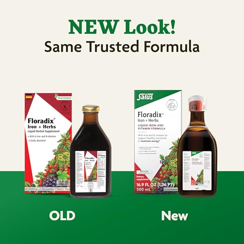 Floradix Vegetarian Iron Liquid Supplement: Energy Support (8 words)