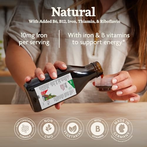 Floradix Vegetarian Iron Liquid Supplement: Energy Support (8 words)