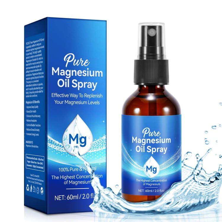 Organic Magnesium Oil Spray for Feet, Easy Absorption