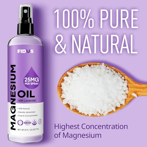 Fidus Lavender Magnesium Oil Spray - 8 oz Organic
