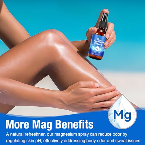 Organic Magnesium Oil Spray for Feet, Easy Absorption