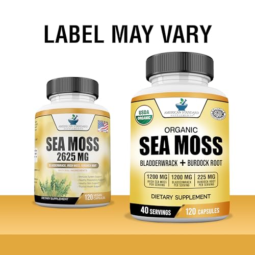 Organic Sea Moss, Bladderwrack & Burdock Root Capsules