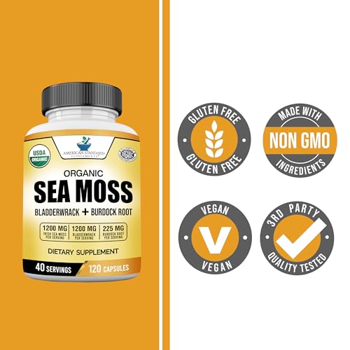 Organic Sea Moss, Bladderwrack & Burdock Root Capsules