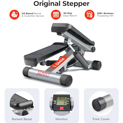 Portable Mini Stepper with Resistance Bands & Digital Monitor