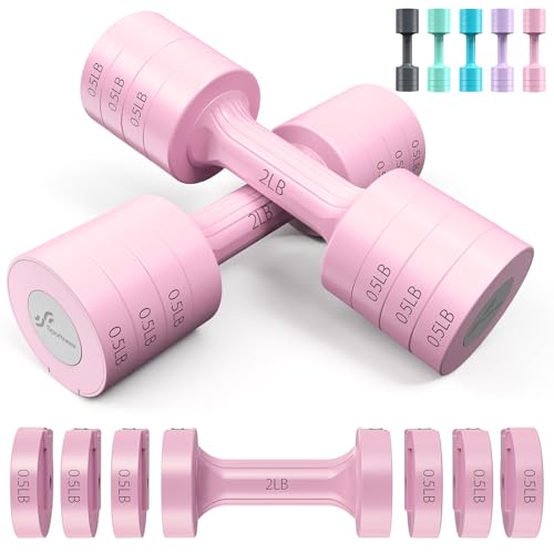 Sportneer Adjustable Dumbbells Hand Weights Set: 2lb - 5lb