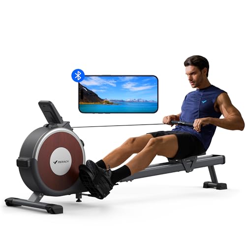 Merach Magnetic Rower for Overall Wellness, 16 Resistance Levels