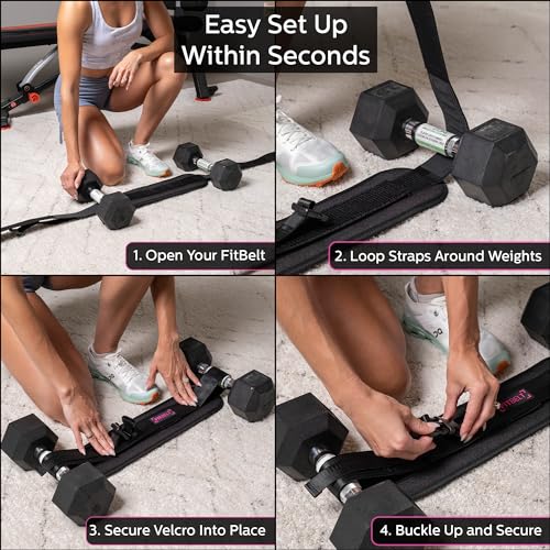 FITBELT Hip Thrust Belt - Glute Trainer for Home