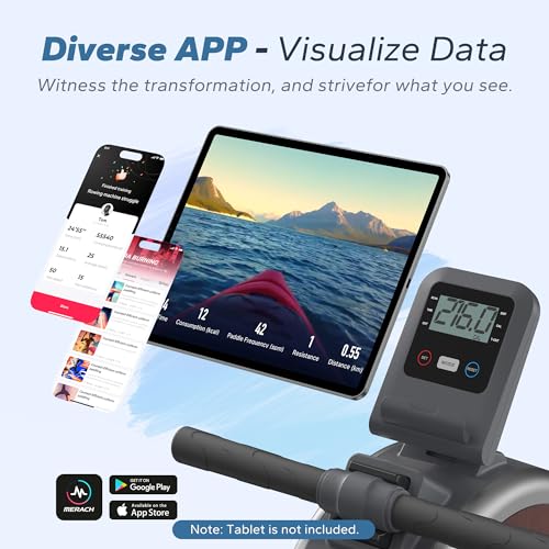 Merach Magnetic Rower for Overall Wellness, 16 Resistance Levels