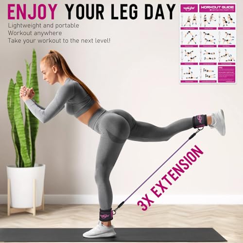 Walito Ankle Resistance Bands with Cuffs - Overall Wellness