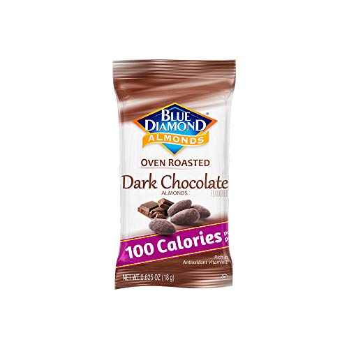Blue Diamond Almonds Dark Chocolate Cocoa Dusted Snacks, 32-Pack