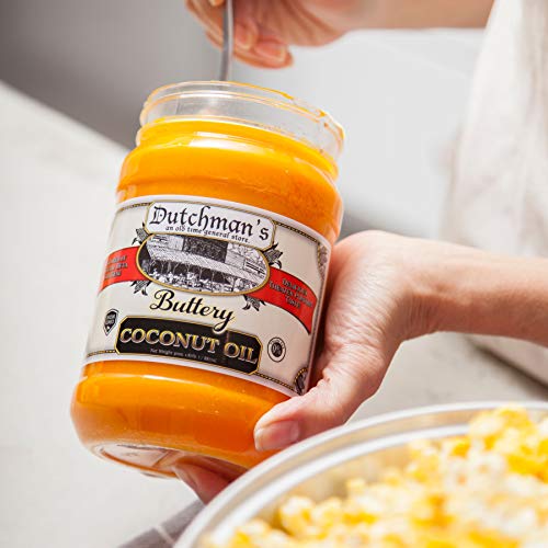 Dutchman's Popcorn Coconut Oil | Butter Flavored, 30oz Jar