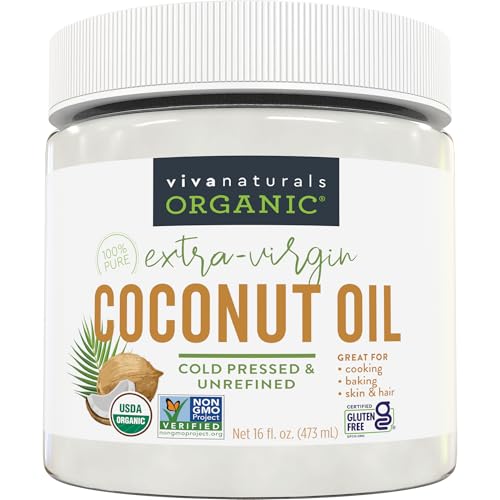 Viva Naturals Organic Coconut Oil - USDA Certified Organic