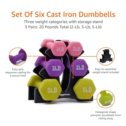 Neoprene Coated Hexagon Dumbbell Set for Overall Wellness