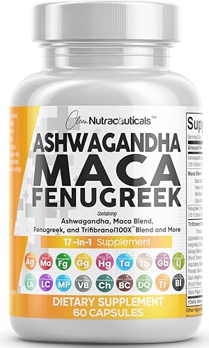 Ashwagandha Maca Fenugreek Supplement with Tongkat Ali Ginseng