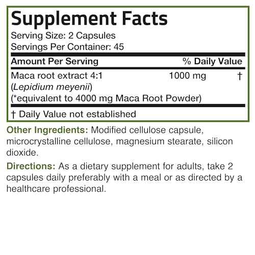 Bronson Maca Root Extra Lepidium Meyenii, Non-GMO Health