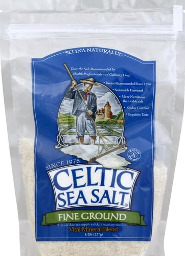 1 Pack Celtic Sea Salt, Fine Ground, 0.5lb