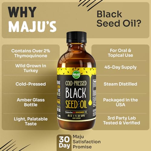 MAJU Black Seed Oil - Pure Turkish Cumin, 8 oz