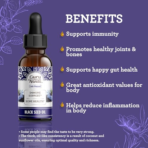 GuruNanda Cold-Pressed Black Seed Oil - Immune Support