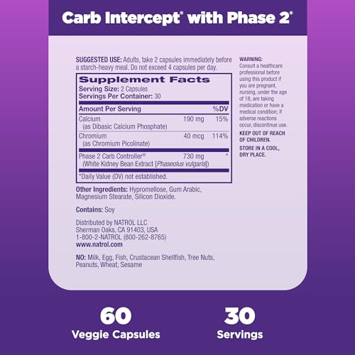 Natrol Carb Intercept Capsules: Control Carbs, Boost Metabolism