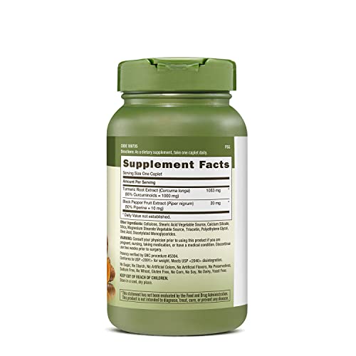 GNC Herbal Plus Turmeric Curcumin 1000mg Antioxidant Support