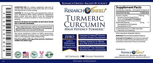 Turmeric Curcumin with BioPerine - 360 Vegan Capsules