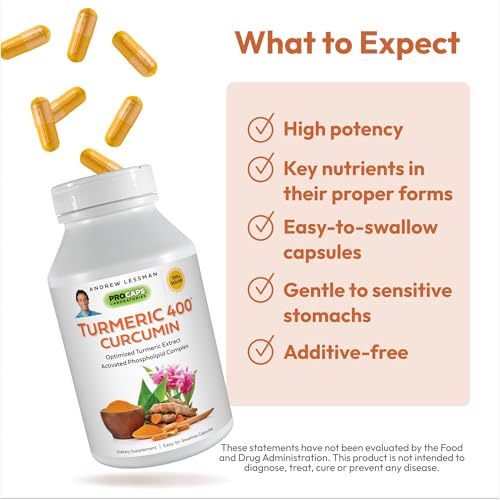 Andrew Lessman Turmeric 400 Capsules for Maximum Absorption