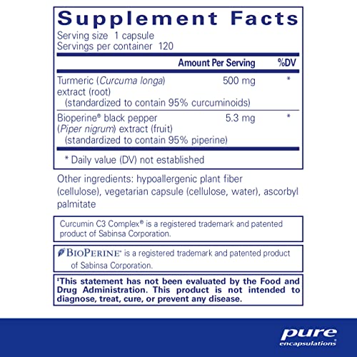 Curcumin 500 with Bioperine – Antioxidant Support Capsules