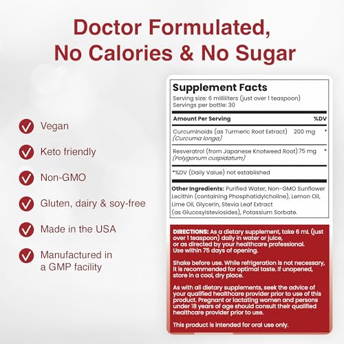 Liposomal Curcumin + Resveratrol – High Absorption Formula