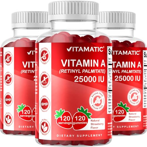 Sugar Free Vitamin A Gummies - Strawberry Flavor
