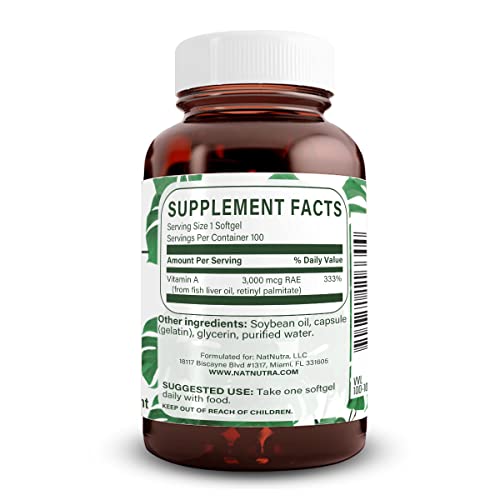 Natural Nutra Vitamin A 10,000 IU Softgels