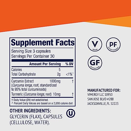 Vimergy Curcumin Turmeric Liquid Capsules – Immune Support