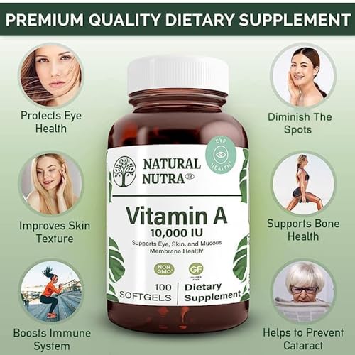 Natural Nutra Vitamin A 10,000 IU Softgels