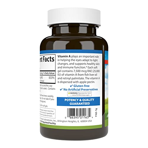 Carlson Vitamin A 25000 IU for Vision Health
