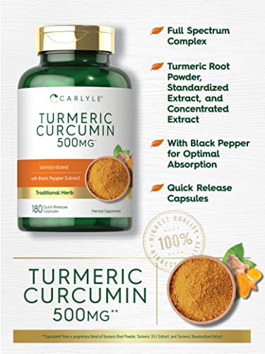 Carlyle Turmeric Curcumin with Bioperine 500 mg