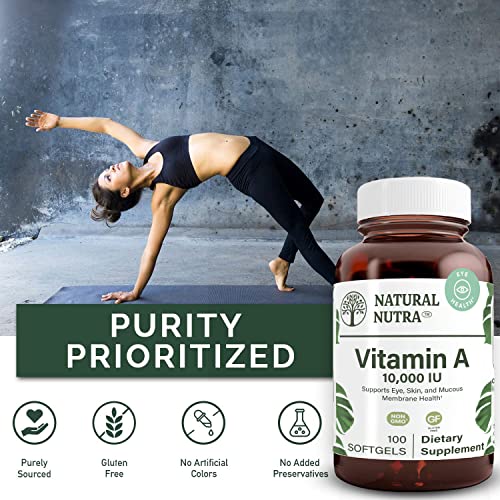 Natural Nutra Vitamin A 10,000 IU Softgels