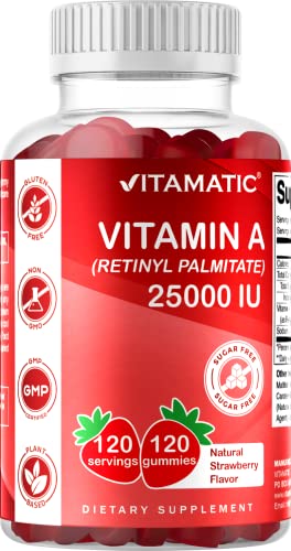 Sugar Free Vitamin A Gummies - Strawberry Flavor