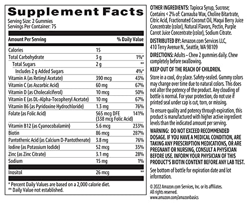 Amazon Basics Mixed Berry Adult Multivitamin Gummies