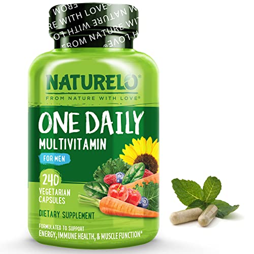 NATURELO Men's Daily Multivitamin - 240 Vegetarian Capsules