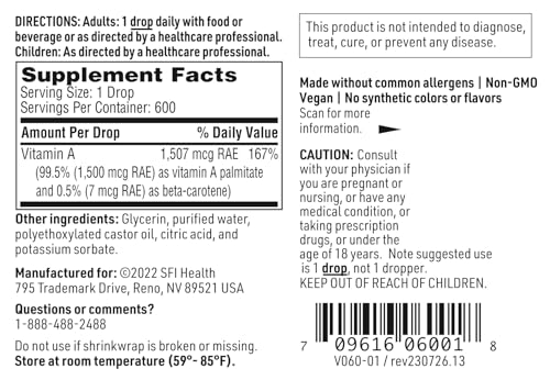 Klaire Labs Micellized Vitamin A Liquid Drops