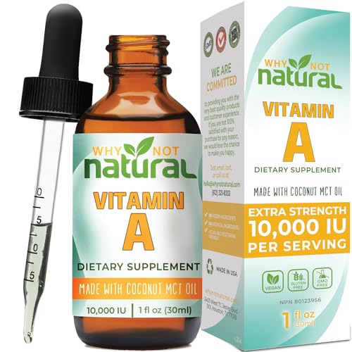 Natural Vitamin A Drops 10000 IU - Vegan Skin Support