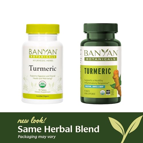 Organic Turmeric Tablets for Health Support – 90 Count