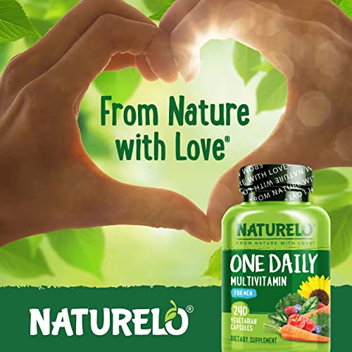 NATURELO Men's Daily Multivitamin - 240 Vegetarian Capsules