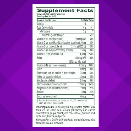 Vitafusion Men's Berry Gummy Multivitamins, 150 Count