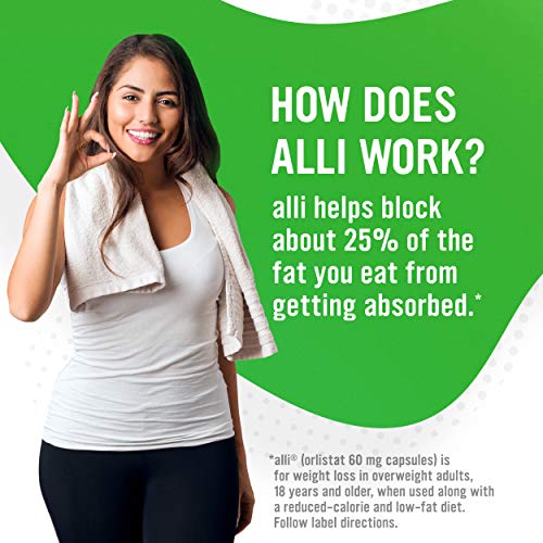 Alli Weight Loss Supplement Capsules, 60mg, 60 Count